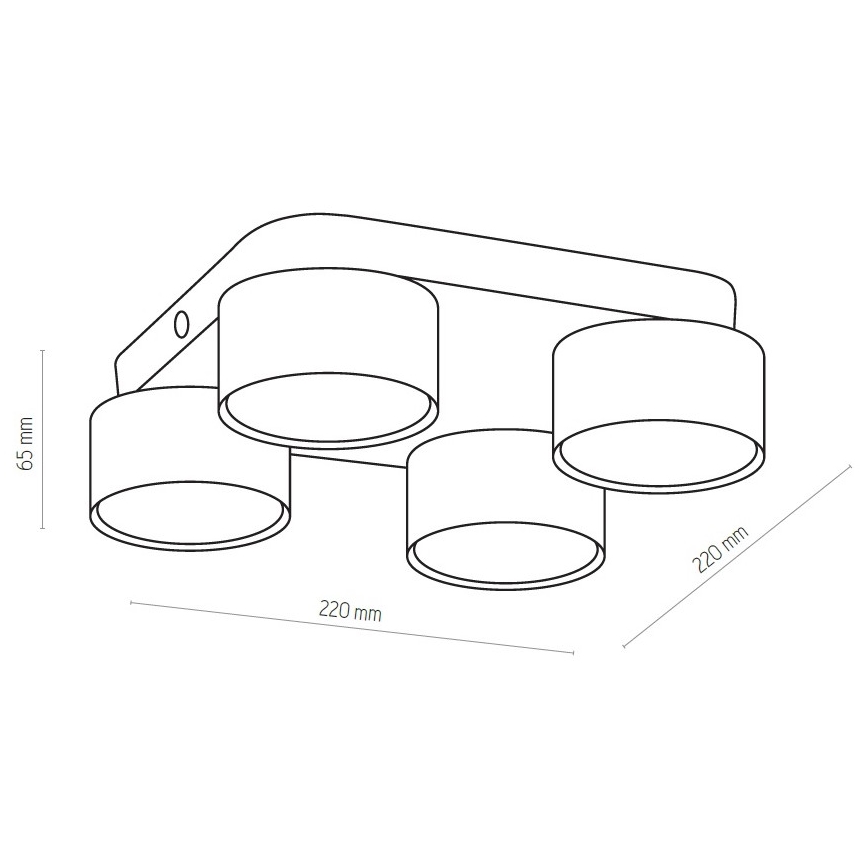 LED-loftlampe SPACE 4xGX53/15W/230V hvid