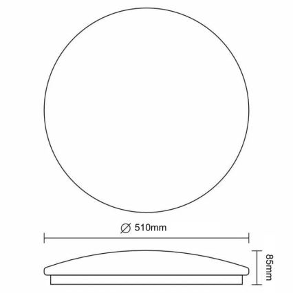 LED loftlampe dæmpbar STAR LED/48W/230V 3000-6500K + fjernbetjening