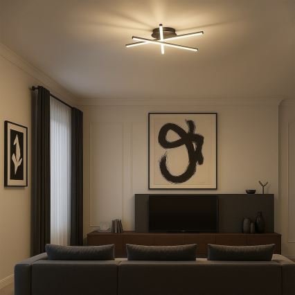 LED loftlampe STICK LED/12W/230V sort