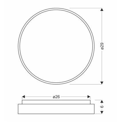 LED loftlampe TEXAS LED/15W/230V hvid