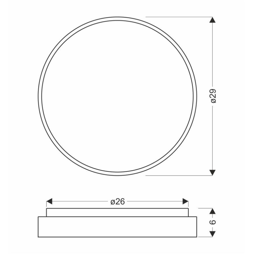 LED loftlampe TEXAS LED/15W/230V hvid