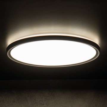 LED loftlampe til badeværelse AZPO LED/18,5W/230V diameter 29 cm IP54 sort