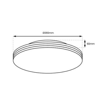 LED loftlampe til badeværelse BEVER LED/10W/230V 4000K diameter 26 cm IP44