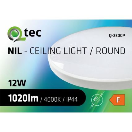 LED loftlampe til badeværelse CIRCLE LED/12W/230V 4000K diameter 25 cm IP44 hvid