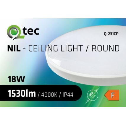 LED loftlampe til badeværelse CIRCLE LED/18W/230V 4000K diameter 30 cm IP44 hvid