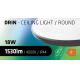 LED loftlampe til badeværelse CIRCLE LED/18W/230V 4000K diameter 30 cm IP44 sort