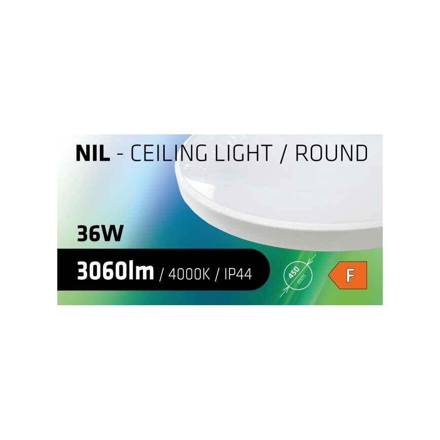 LED loftlampe til badeværelse CIRCLE LED/36W/230V 4000K diameter 45 cm IP44 hvid