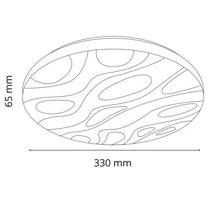 LED loftlampe til badeværelse CLOUD LED/18W/230V diameter 33 cm IP44