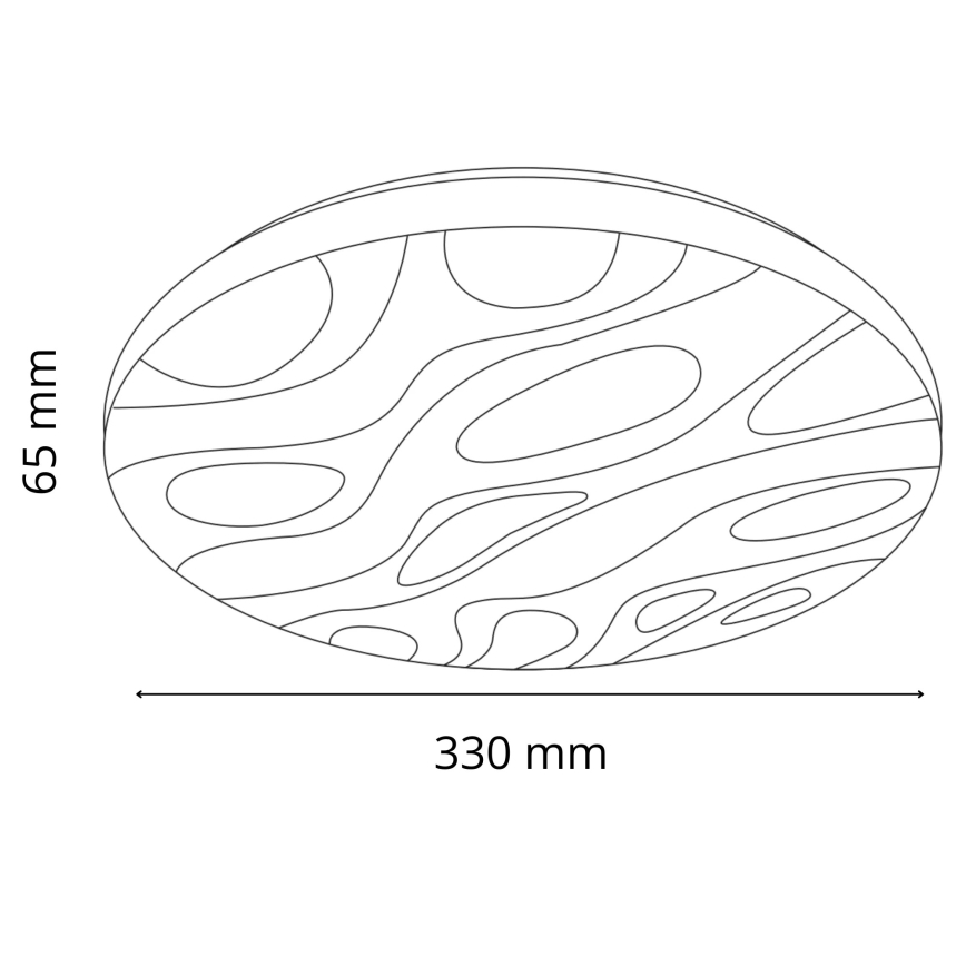 LED loftlampe til badeværelse CLOUD LED/18W/230V diameter 33 cm IP44