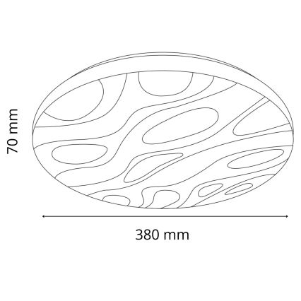LED loftlampe til badeværelse CLOUD LED/24W/230V diameter 38 cm IP44