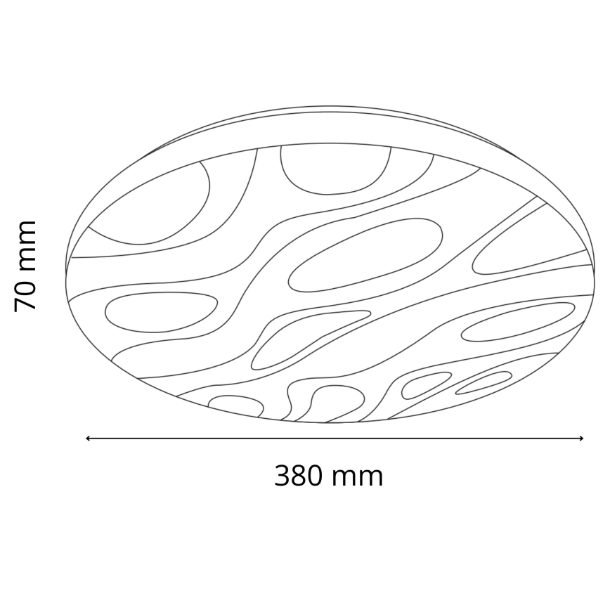 LED loftlampe til badeværelse CLOUD LED/24W/230V diameter 38 cm IP44