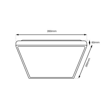 LED loftlampe til badeværelse DABAR LED/11W/230V 4000K 26x26 cm IP44