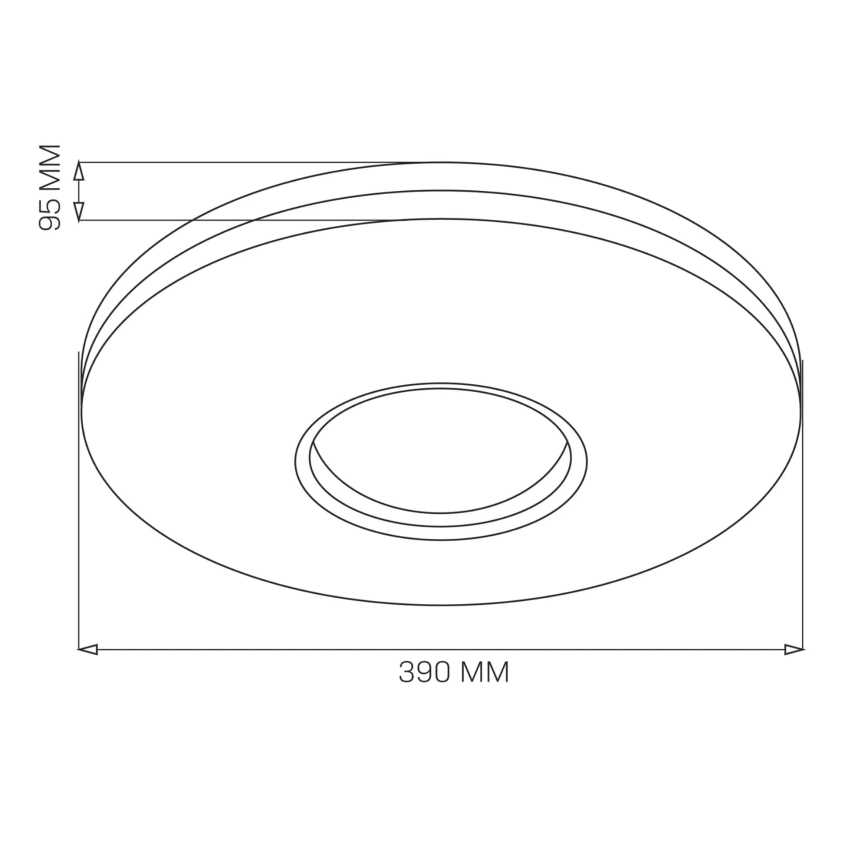 LED loftlampe til badeværelse DETROIT LED/24W/230V diameter 39 cm IP44