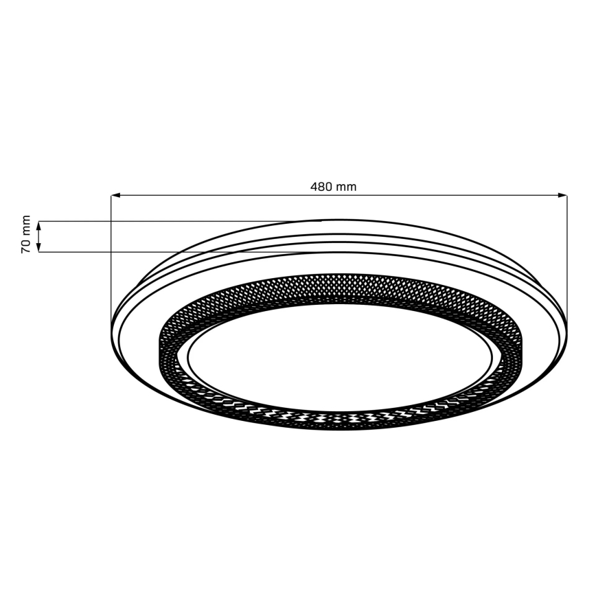 LED loftlampe til badeværelse dæmpbar ADELA LED/72W/230V diameter 48 cm 3000-6000K IP44 + fjernbetjening