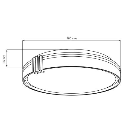 LED loftlampe til badeværelse dæmpbar ARLETTA LED/48W/230V diameter 38 cm 3000-6000K IP44 + fjernbetjening