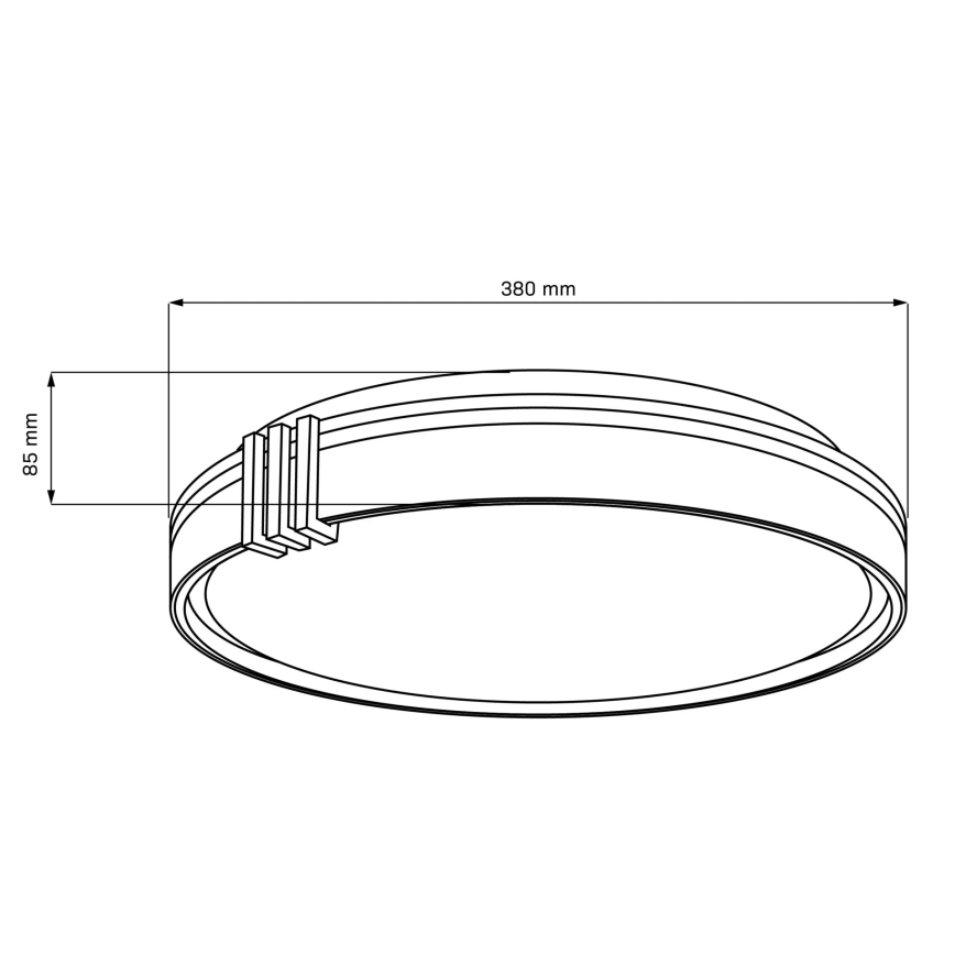 LED loftlampe til badeværelse dæmpbar ARLETTA LED/48W/230V diameter 38 cm 3000-6000K IP44 + fjernbetjening