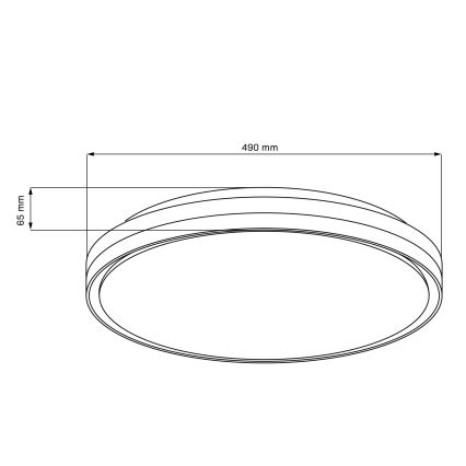 LED loftlampe til badeværelse dæmpbar CASSANDRA LED/72W/230V diameter 49 cm 3000-6000K IP44 + fjernbetjening