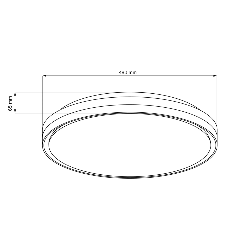 LED loftlampe til badeværelse dæmpbar CASSANDRA LED/72W/230V diameter 49 cm 3000-6000K IP44 + fjernbetjening
