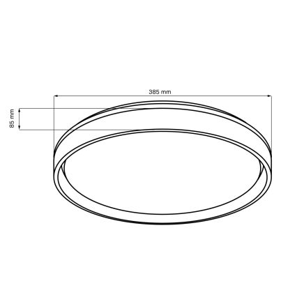 LED loftlampe til badeværelse dæmpbar ELIZA LED/48W/230V diameter 38,5 cm 3000-6000K IP44 + fjernbetjening