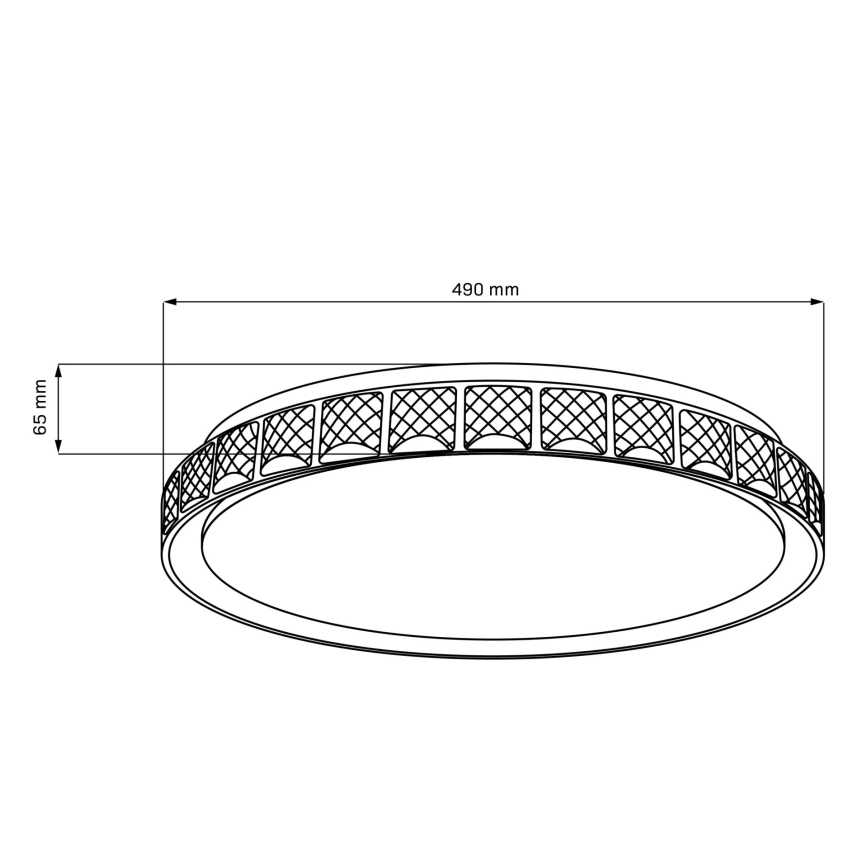 LED loftlampe til badeværelse dæmpbar NINA LED/72W/230V diameter 49 cm 3000-6000K IP44 + fjernbetjening