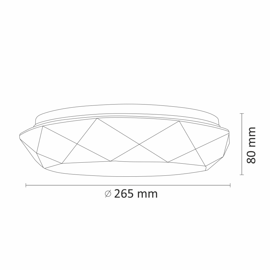 LED loftlampe til badeværelse GALAXY LED/12W/230V