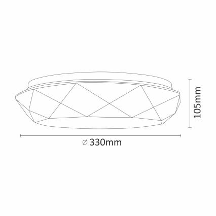 LED loftlampe til badeværelse GALAXY LED/17W/230V