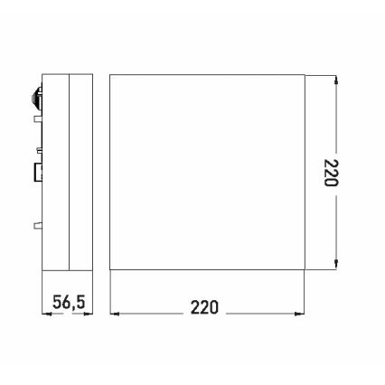 LED loftlampe til badeværelse LED/12W/230V 3000/4000/6000K 22x22 cm IP44