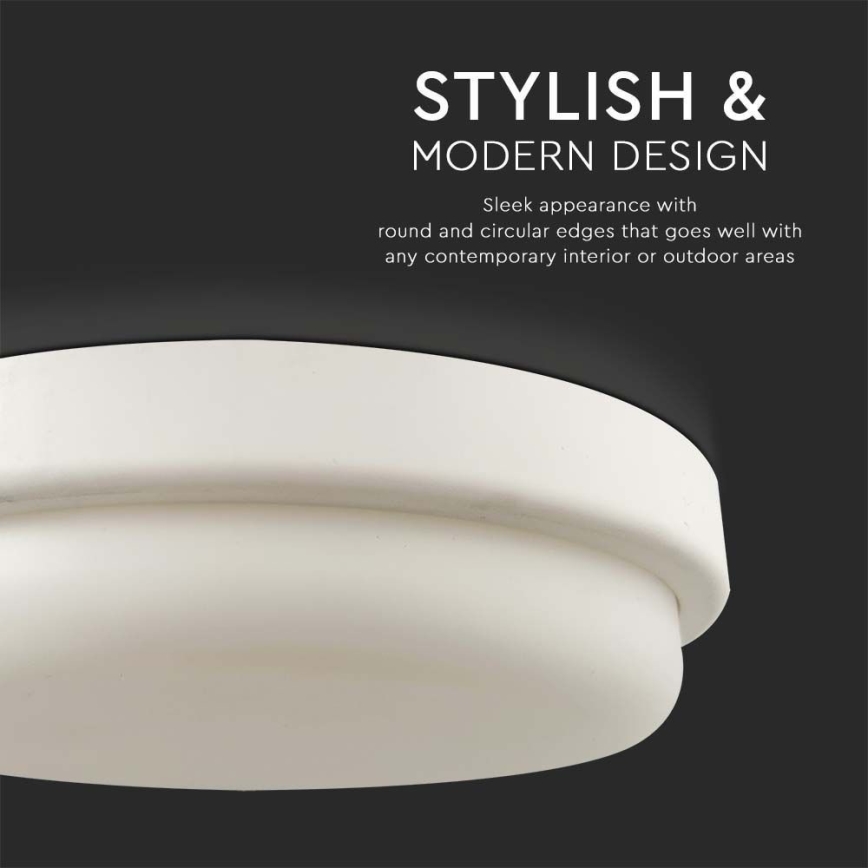 LED loftlampe til badeværelse LED/12W/230V 6500K IP54 diameter 15 cm