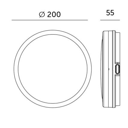 LED loftlampe til badeværelse LED/12W/230V 3000/4000/6500K IP65 diameter 20 cm hvid