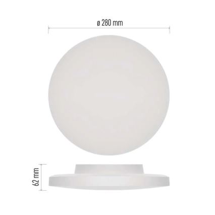 LED loftlampe til badeværelse LED/15W/230V 3000/4000/5700K IP55 hvid