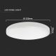 LED loftlampe til badeværelse LED/18W/230V 6500K IP44 hvid