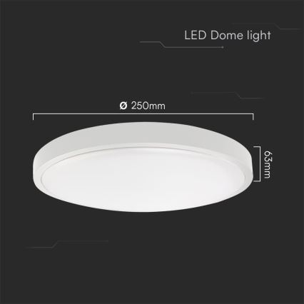LED loftlampe til badeværelse SAMSUNG CHIP LED/18W/230V IP44 3000K diameter 25 cm hvid