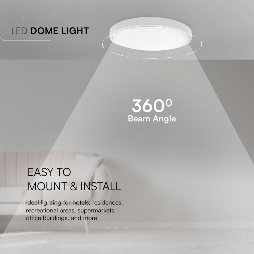 LED loftlampe til badeværelse SAMSUNG CHIP LED/18W/230V IP44 4000K diameter 25 cm hvid