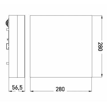 LED loftlampe til badeværelse LED/24W/230V 3000/4000/6000K 28x28 cm IP44