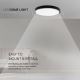 LED loftlampe til badeværelse LED/24W/230V 3000K IP44 sort