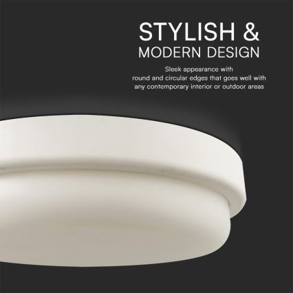 LED loftlampe til badeværelse LED/24W/230V 4000K IP54 diameter 24 cm