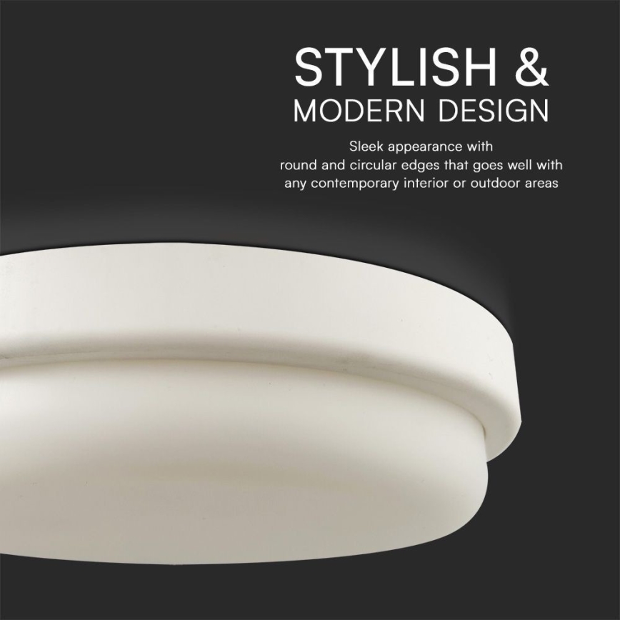 LED loftlampe til badeværelse LED/24W/230V 4000K IP54 diameter 24 cm