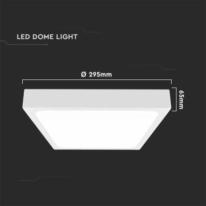 LED loftlampe til badeværelse LED/24W/230V 6500K IP44 29,5x29,5 cm hvid