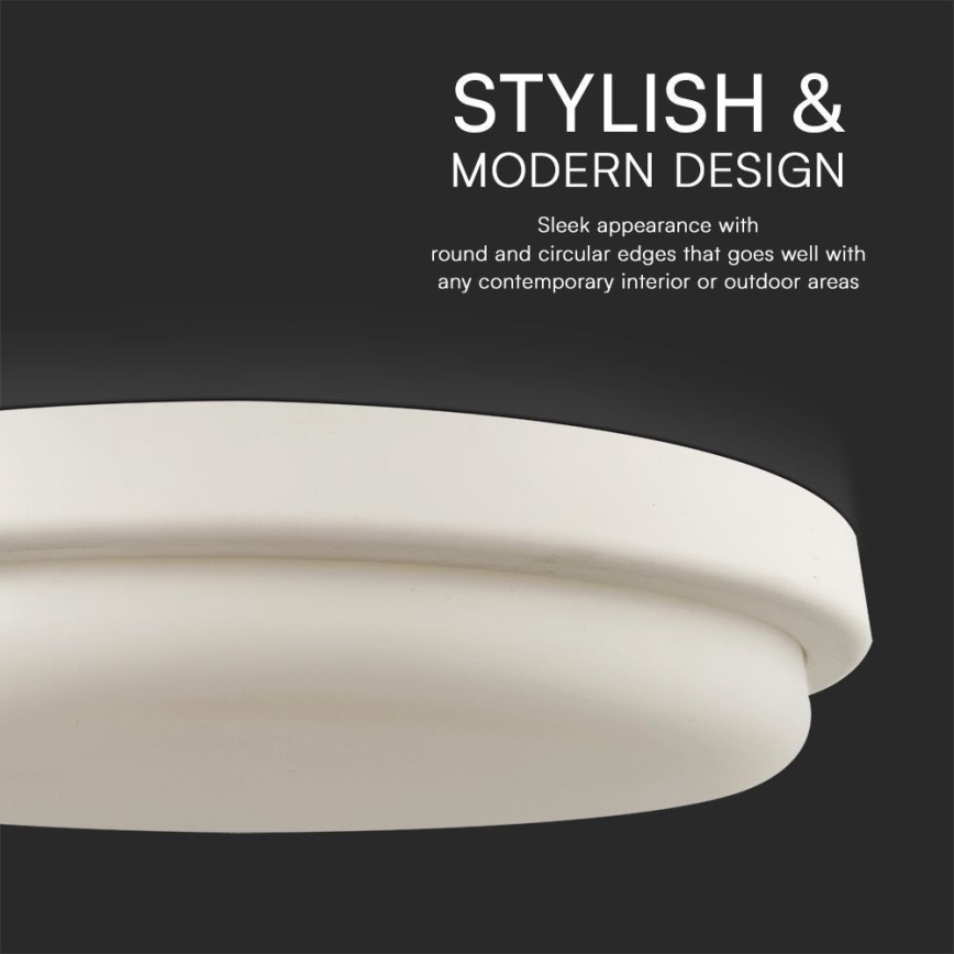 LED loftlampe til badeværelse LED/24W/230V 6500K IP54 diameter 24 cm