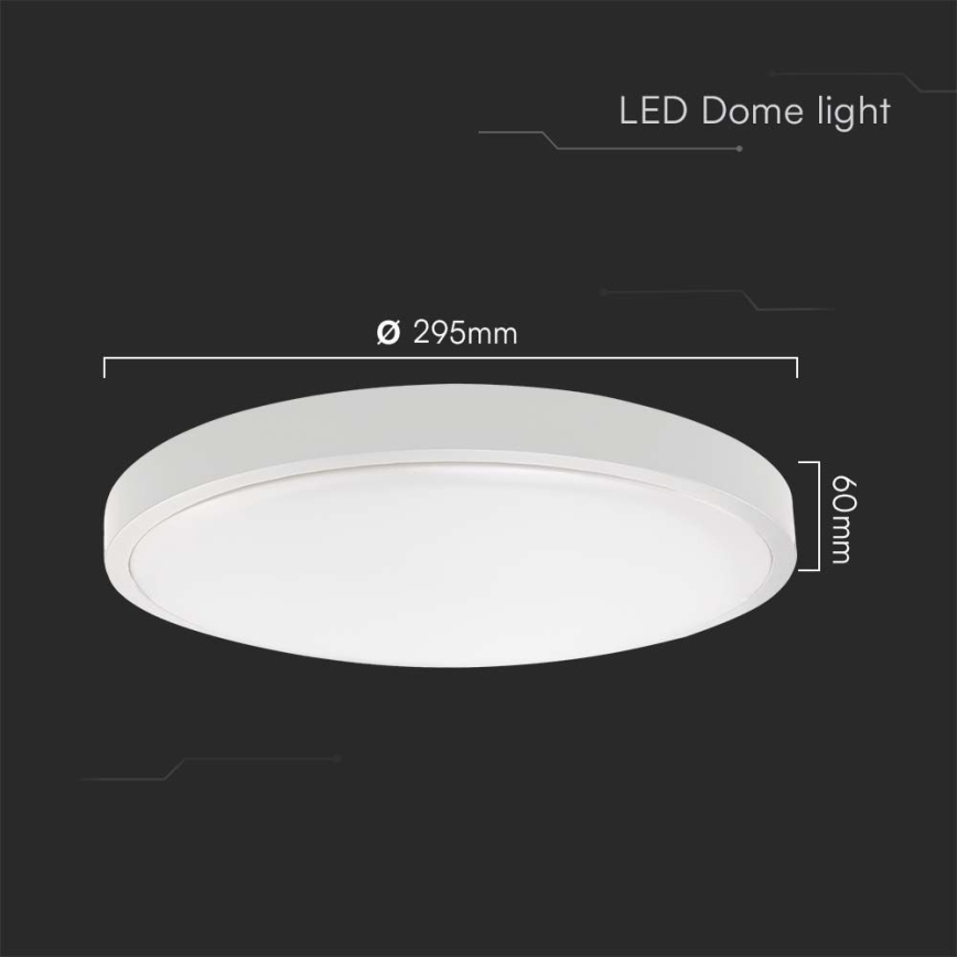 LED loftlampe til badeværelse SAMSUNG CHIP LED/24W/230V IP44 6500K diameter 29 cm hvid
