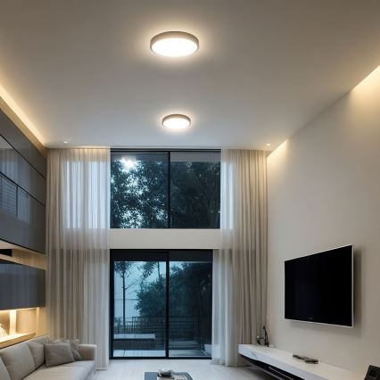 LED loftlampe til badeværelse SAMSUNG CHIP LED/24W/230V IP44 6500K diameter 29 cm sort