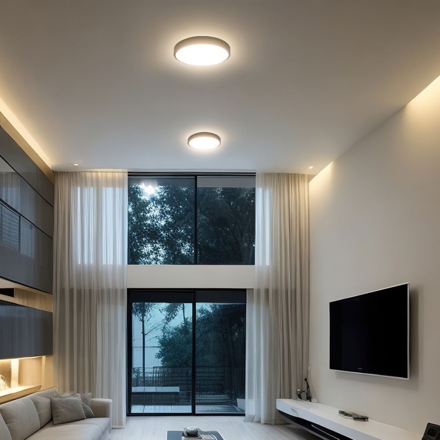 LED loftlampe til badeværelse SAMSUNG CHIP LED/24W/230V IP44 6500K diameter 29 cm sort