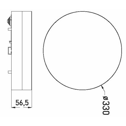 LED loftlampe til badeværelse LED/30W/230V 3000/4000/6000K diameter 33 cm IP44