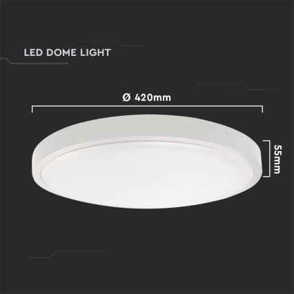LED loftlampe til badeværelse LED/30W/230V 3000K IP44 diameter 42 cm hvid