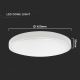 LED loftlampe til badeværelse LED/30W/230V 3000K IP44 hvid