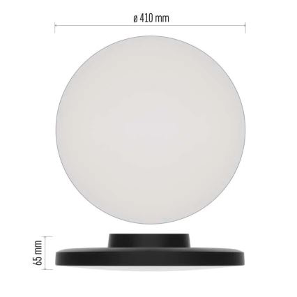 LED loftlampe til badeværelse LED/32W/230V 3000/4000/5700K IP55 sort