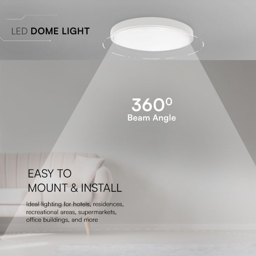 LED loftlampe til badeværelse SAMSUNG CHIP LED/36W/230V IP44 4000K diameter 35 cm hvid