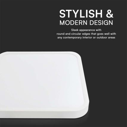 LED loftlampe til badeværelse LED/48W/230V 6500K IP44 42x42 cm hvid