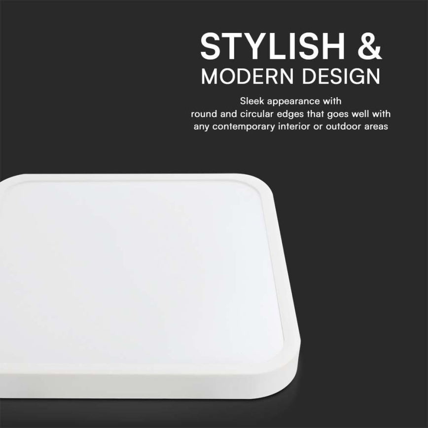 LED loftlampe til badeværelse LED/48W/230V 6500K IP44 42x42 cm hvid