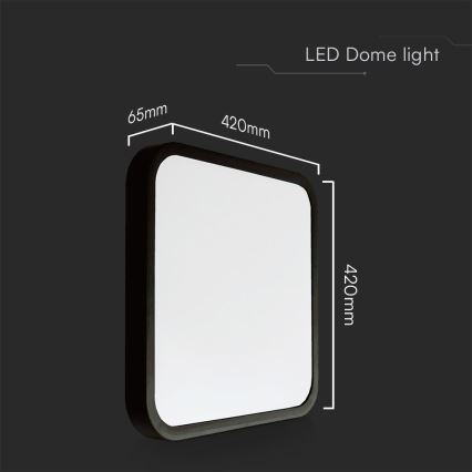 LED loftlampe til badeværelse SAMSUNG CHIP LED/48W/230V IP44 4000K 42x42 cm sort